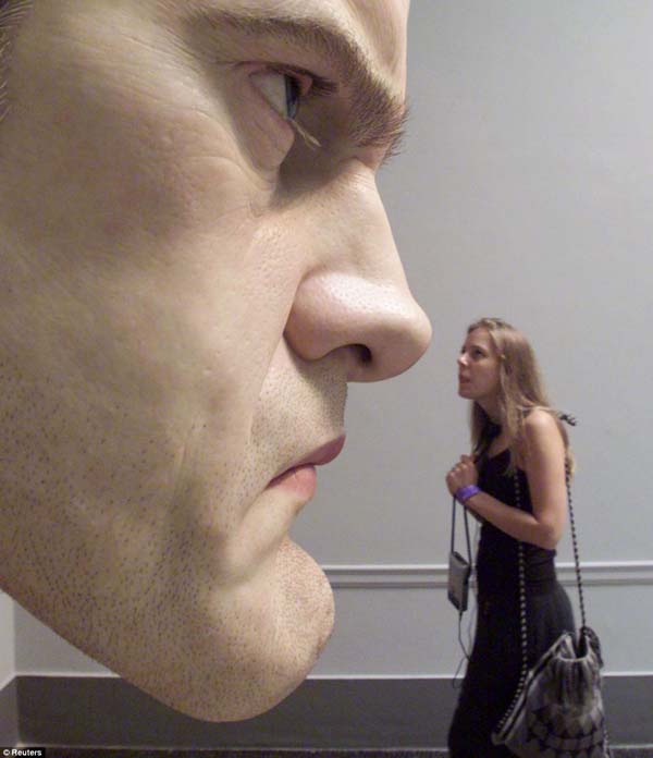 Creepy realistic wax sculptures.