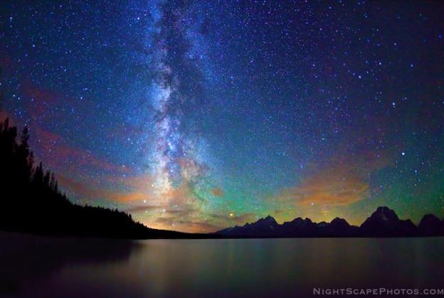Milky Way over Jackson Lake