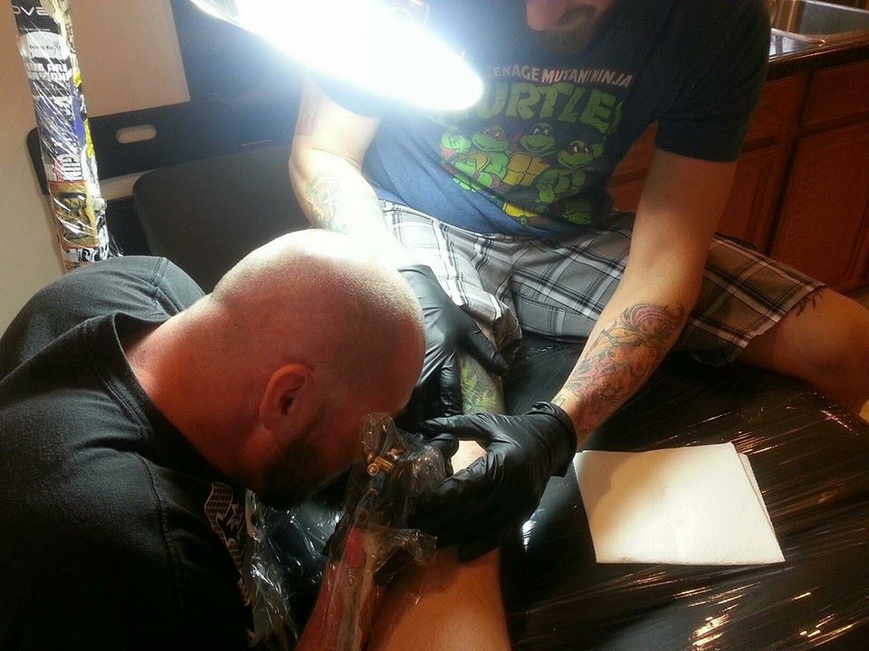Nicks friend and tattoo artist, Ken, agreed to let Nick give him a tattoo.