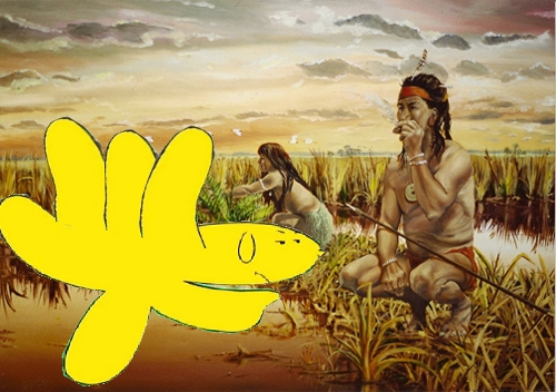 Hand banana's encounter with the Native Muricans