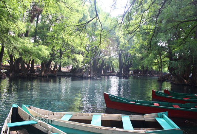 Canoes may be rented to travel on the lake and see the many areas of the park.