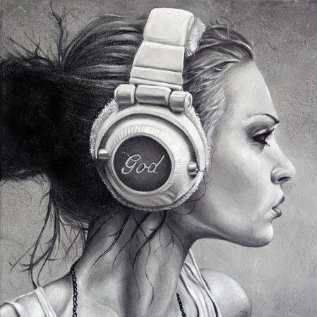 art listening music painting - 900