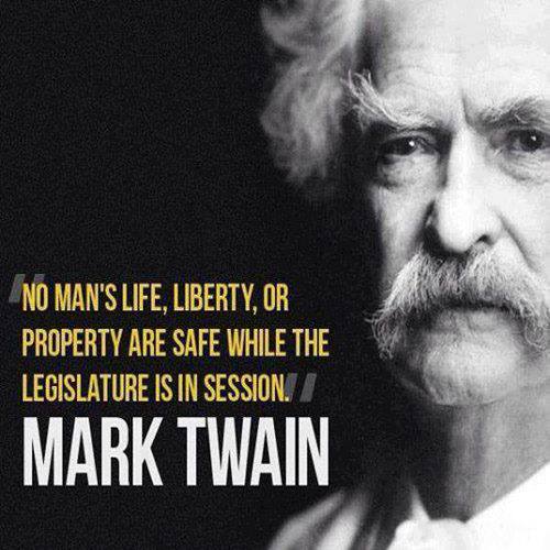 Mark Twain on the legislature!