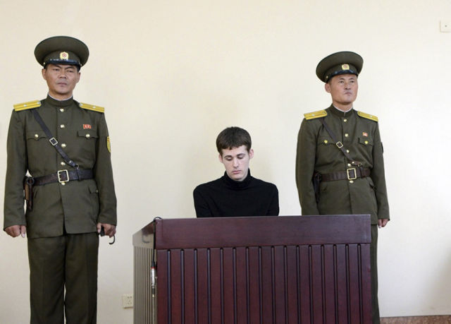 Todd Miller, an American man is sentenced to six years hard labour in North Korea Miller, from Bakersfield, California and in his mid-20s, entered North Korea in April this year whereupon he tore up his tourist visa and demanded Pyongyang grant him asylum.