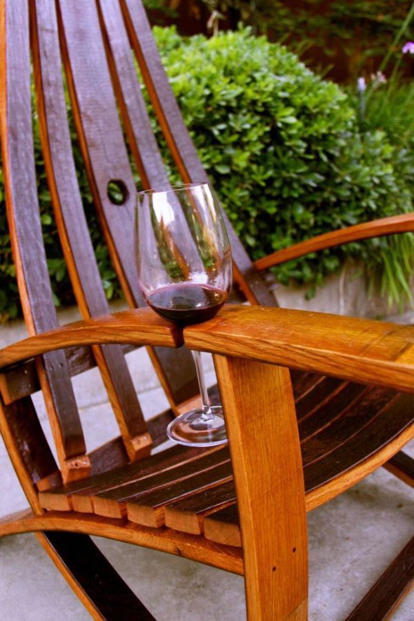 Cut a notch in your dad's favorite chair to create a wine glass holder.