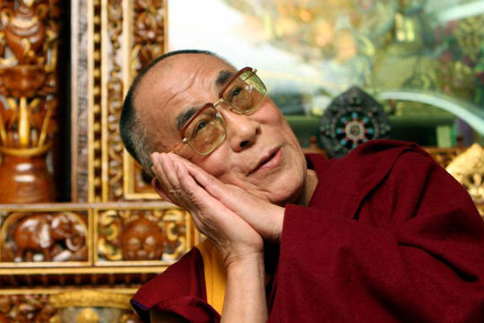 Dalai Lama 1357 to 1419 The name is a combination of the Mongolian word dalai meaning "vast sea" and the Tibetan word  bla-ma meaning "guru, teacher, mentor"