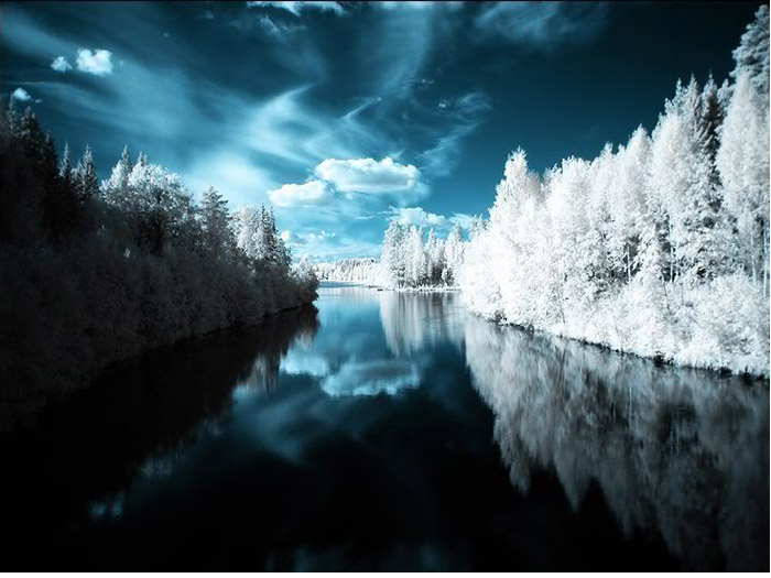 A fresh selection of amazing infrared images. more here: http://vulkom.com/through-infrared-eyes/