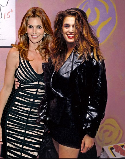Cindy Crawford in 2013 and 1989