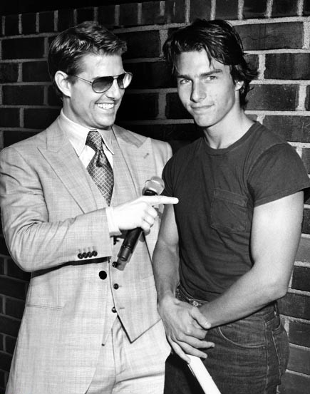 Tom Cruise in 2013 and 1983