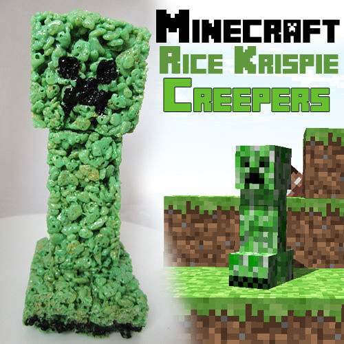 Minecraft Rice Krispie Creepers