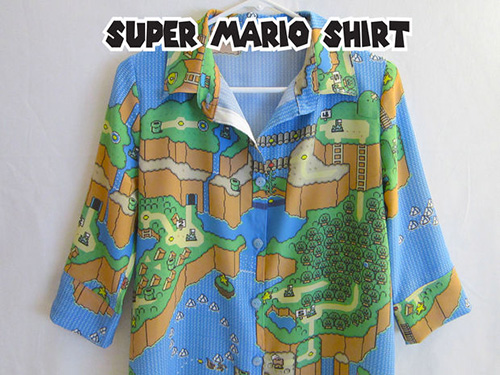 Super Mario Brothers Button-Up Shirt