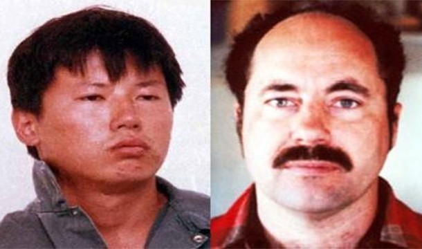 Charles Ng and Leonard LakeA Chinese-American serial killer, Charles Ng is believed to have raped, tortured and murdered between 11 and 25 victims with his accomplice Leonard Lake at Lakes ranch in Calaveras County, California. They filmed themselves raping and torturing their victims. Their crimes became known in 1985 when Lake committed suicide after being arrested and Ng was caught shoplifting at a hardware store. Police searched Lakes ranch and found human remains. Ng was identified as Lakes partner in crime and attempted to evade police by fleeing to Canada. After a lengthy extradition to the United States He stood trial in 1998 on twelve counts of murder and was convicted in 1999. Ng is currently on death row at San Quentin State Prison.