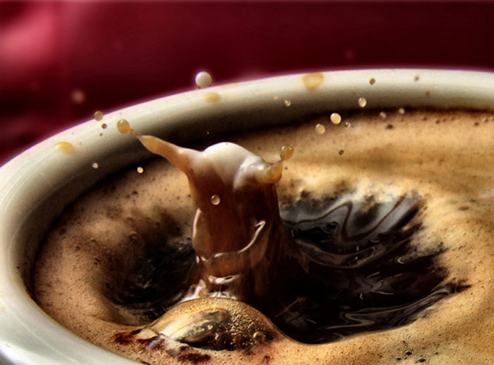 A splash of coffee