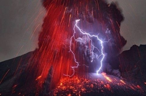 Lightning and lava