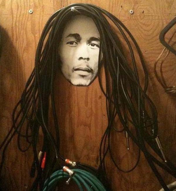 Have a lot of cords? Turn them into Bob Marleys hair.