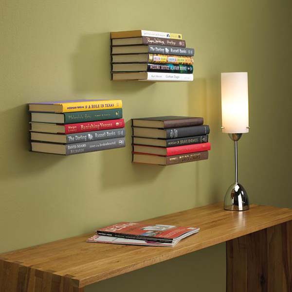 Stack books with the invisible book shelf.