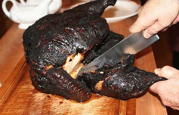 burnt thanksgiving turkey
