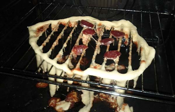 cooking pizza fail