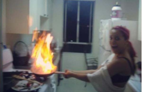 cooking fire fail