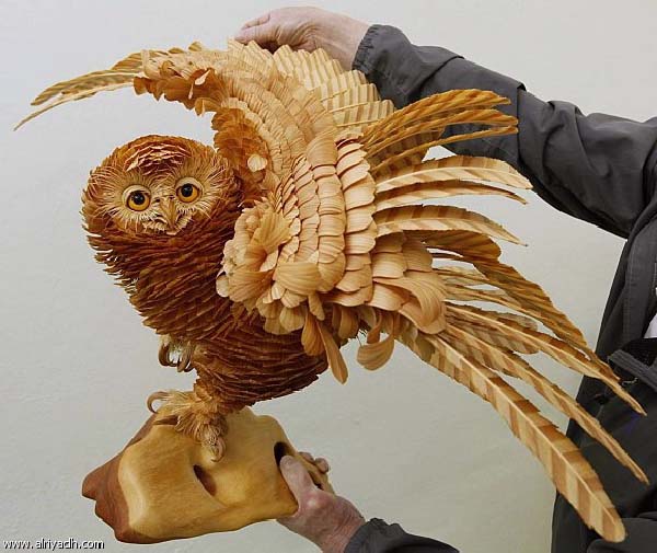 But because of their size, he is able to create incredible texture in his sculptures.