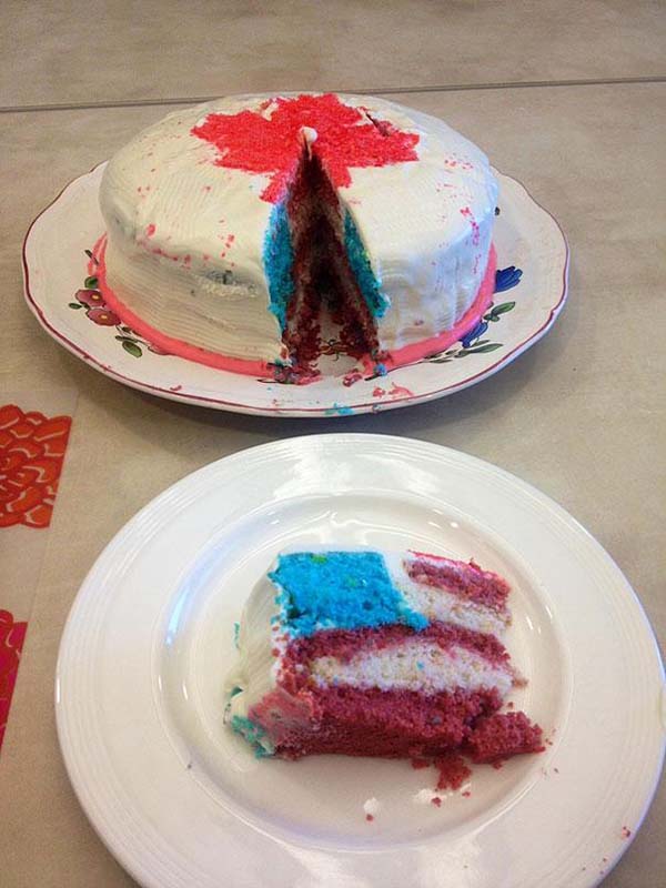 Hey, you got some America in that Canada cake.