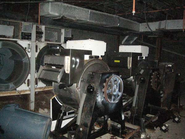 Some of the machines that were left in the basement, they were stripped of metal.