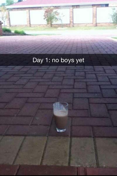 snapchat day 1 no boys milkshake - Day 1 no boys yet
