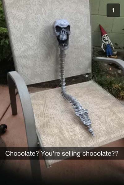 snapchat remember when they first invented chocolate - Chocolate? You're selling chocolate??