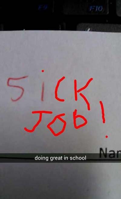 snapchat funny snap story ideas - Sick Nar doing great in school