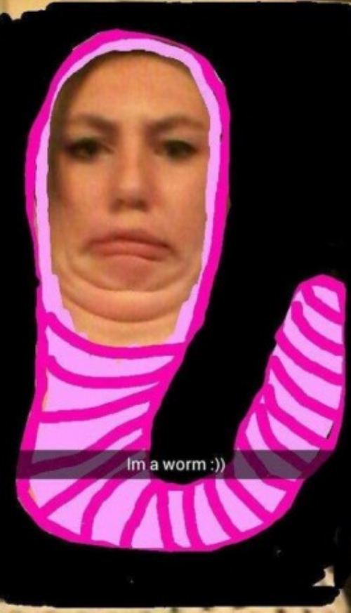 snapchat ugly snapchats - Im a worm