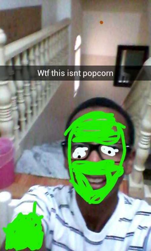 snapchat head - Wtf this isnt popcorn