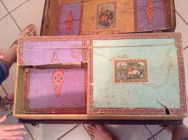 These were the covers of the two top chest compartments.