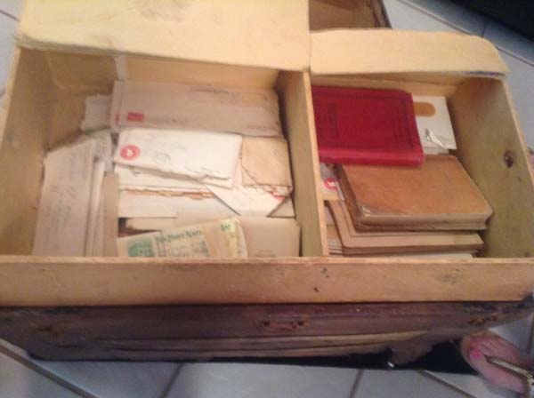 Once the top compartments were opened, the family was shocked to find so many letters and documents from the early 1900's.