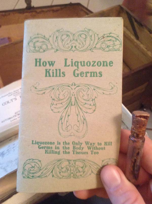 This pamphlet for an elixir was also in the box, probably to help JC with his stomach issues.