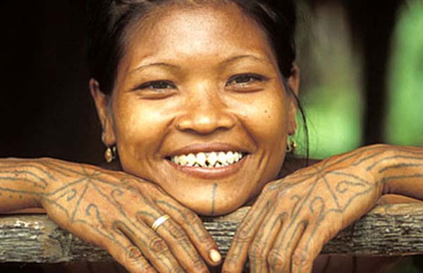 Mentawai teeth sharpening: Mentawai Islands natives value beauty, because if a persons soul becomes dissatisfied with the appearance of its body, they believe the person will die. Young females therefore sharpen their teeth to be more beautiful.