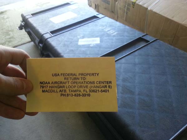 This arrived on his doorstep, addressed to him. He didn't order it.  it happened to belong to the US government.