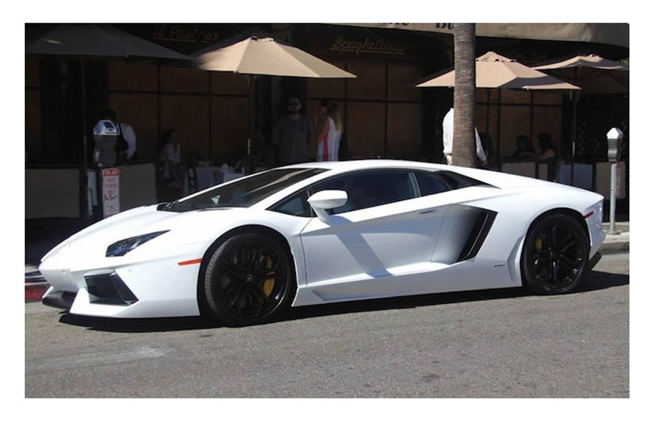 Then somewhere over 400,000 for his Lamborghini Aventador Roadster.