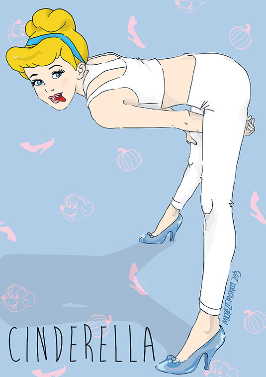 9 Disney Princesses Drawn As Miley Cyrus