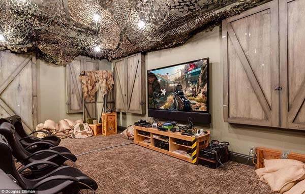 Marc also put in a Call of Duty themed gaming room.
