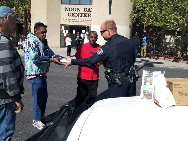 This police offer buys food for over 20 after a power outage shut down the local town's shopping center.