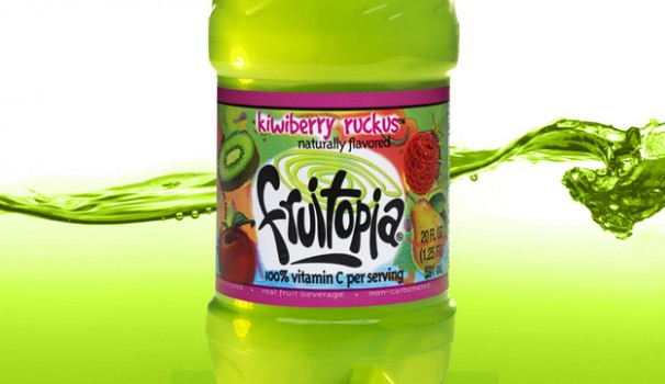 fruitopia drinks - kiwiberry, FuckUS naturally flavored friepla 100% vitamin C per serving real fruit beverage