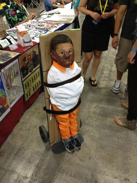 This kid who was dressed up as Hannibal Lecter