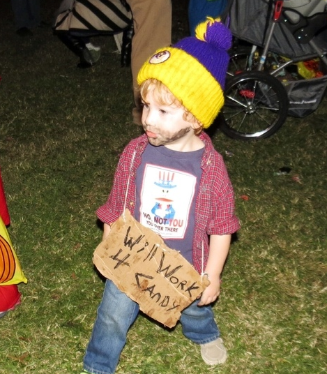 This kid who has no idea who he’s offending with this costume