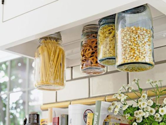 Store dry goods like pasta and rice.