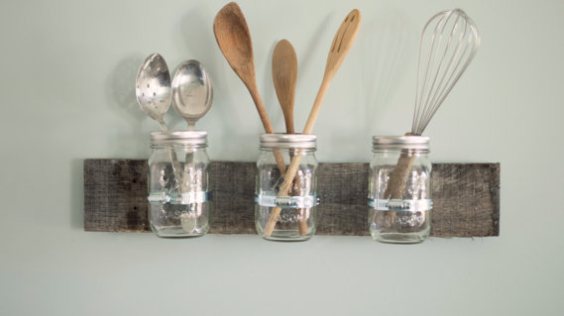 Mount them in the kitchen for extra utensil storage space.