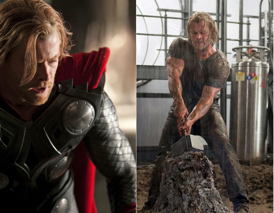 Who else to play Thor, the God of Thunder, other than strapping actor Chris Hemsworth? Long blonde hair? Check. ... Muscles like a lumberjack? Check. Look for the actor to once again to channel his inner badass in Snow White & the Huntsman.