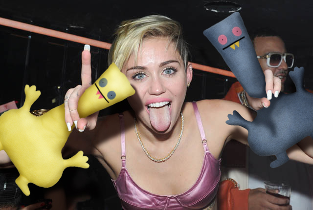 Miley continues her early Disney fun with a few plush characters