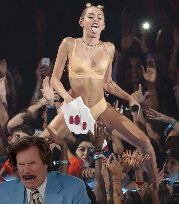 Ron Burgandy doesn't like Miley