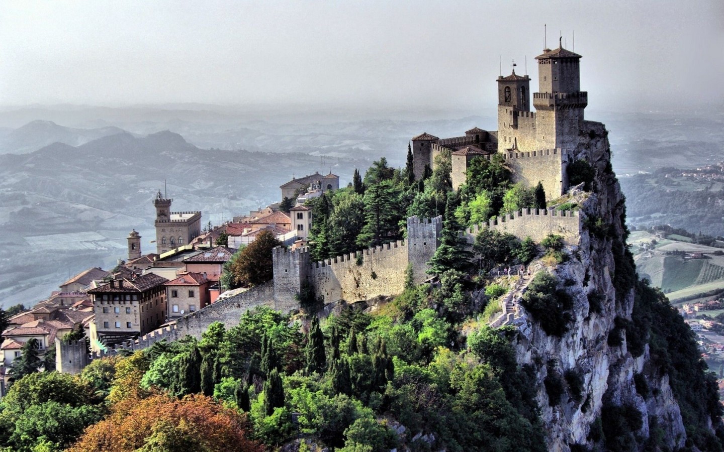 5.San Marino - 24 square miles - Located on Mt. Titano in north central Italy, San Marino has 29,000 residents. The country claims to be the oldest state in Europe, having been founded in the fourth century.