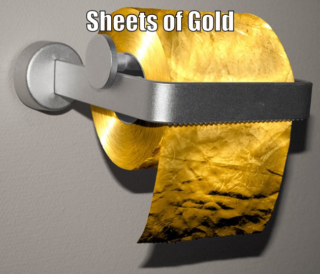 Gold Toilet paper